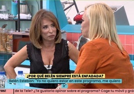 María Patiño y Belén Esteban, en un programa de 'La familia de la tele'.