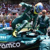Fernando Alonso, al término del Gran Premio de España.