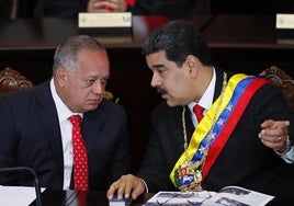 El presidente venezolano, Nicolás Maduro, y el ministro del Interior, Diosdado Cabello. en una imagen de archivo.