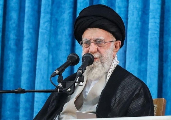 El ayatolá Ali Jamenei en su intervención de este miércoles en Teherán.