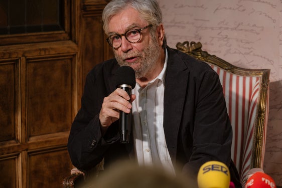 Antonio Muñoz Molina, durante la presentación de 'El verano de Cervantes'