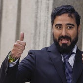 Luis Pérez 'Alvise' a su llegada al Tribunal Supremo.