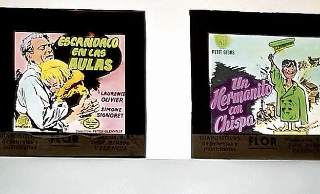 Carteles con los que se anunciaban las películas antes de la llegada del tráiler.