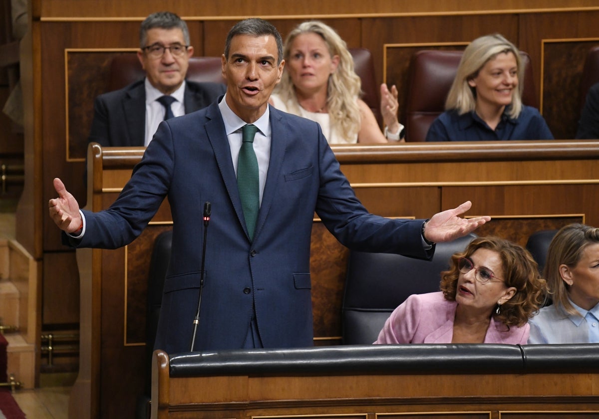 El presidente del Gobierno este miércoles en la última sesión de control al Gobierno del curso