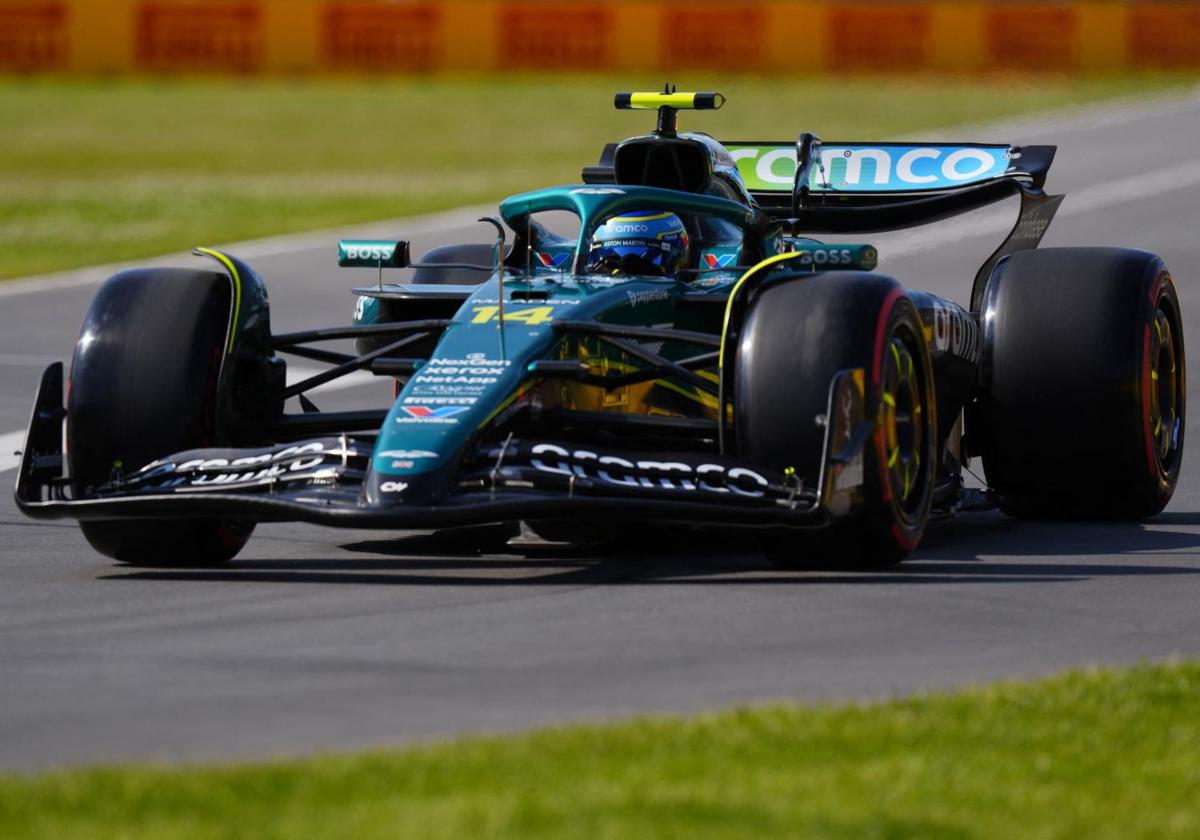 Fernando Alonso, durante la sesión de clasificación del Gran Premio de Canadá.