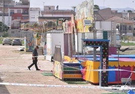 Imagen de la feria de Alquerías tras el suceso.