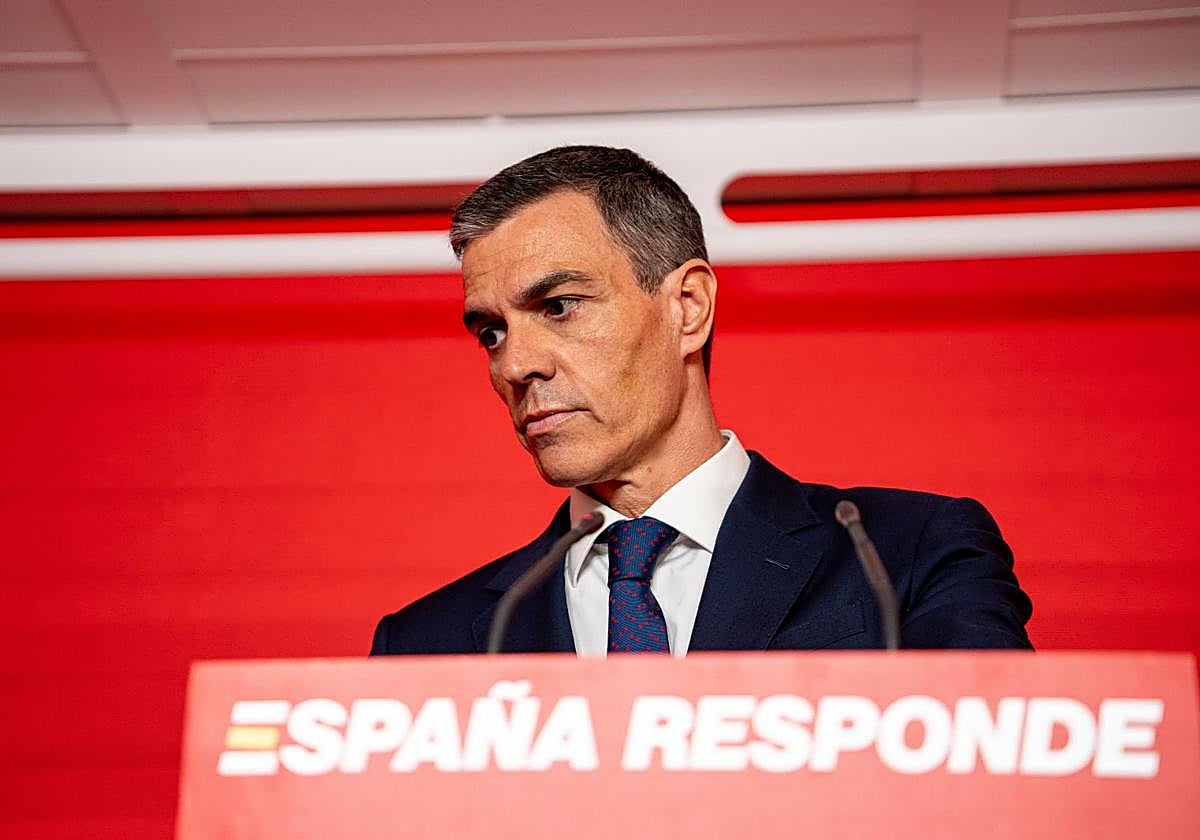 Pedro Sánchez, en su comparecencia del pasado jueves