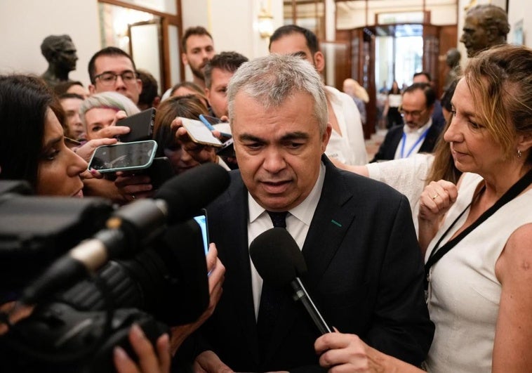 Santos Cerdán, durante el pleno del Congreso de la semana pasada.