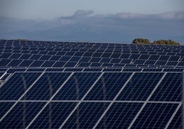 Placas fotovoltaicas en la provincia de Guadalajara.