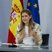 Sara Aagesen, vicepresidenta tercera del Gobierno y ministra para la Transición Ecológica, durante la rueda de prensa del Consejo de Ministros.