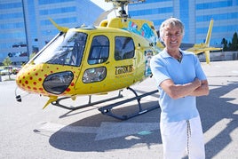 Calleja, en su helicóptero solidario: «He llorado como no lo he hecho en mi vida»