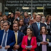 Jueces y fiscales durante el paro realizado el pasado miércoles.