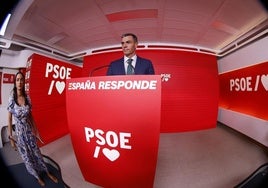 Pedro Sánchez, en rueda de prensa.