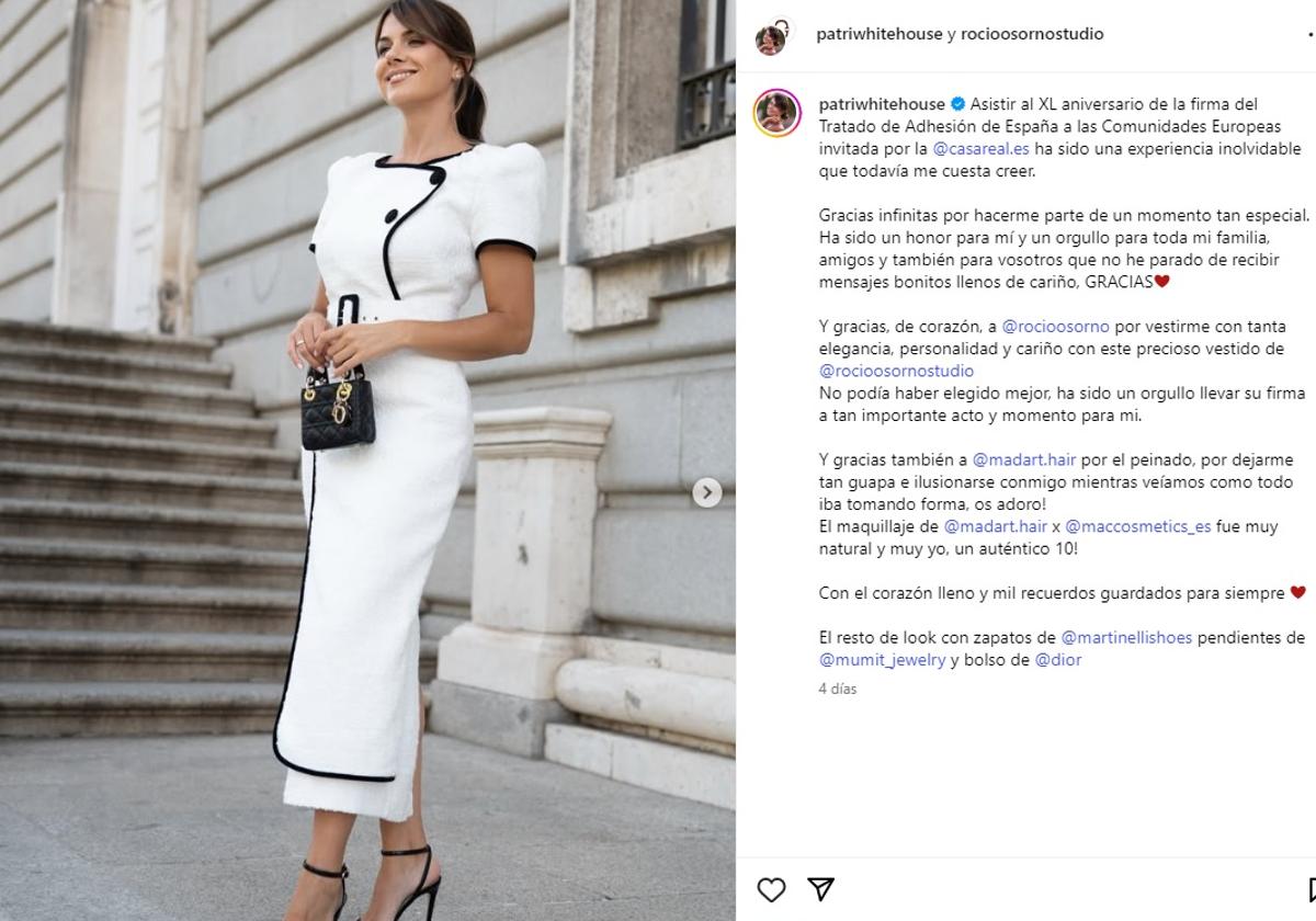 The influencer invited to the 40th anniversary of Spain's accession to the European Union.