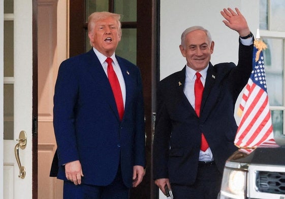 Donald Trump durante su encuentro con Benjamín Netanyahu en la Casa Blanca el pasado abril.