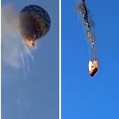 Secuencia de la caída del globo en Brasil.