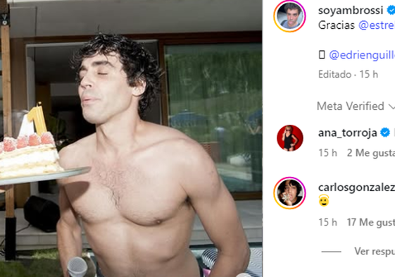 Imagen de un momento de la fiesta de cumpleaños de Javier Ambrossi.