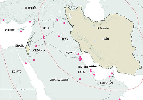 El Pentágono tiene 20 bases y 40.000 soldados desplegados en Oriente Medio