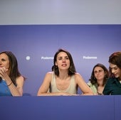 Ione Belarra, Irene Montero e Isa Serra.