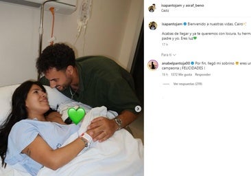 Isa Pantoja y Asraf Beno dan la bienvenida a su hijo