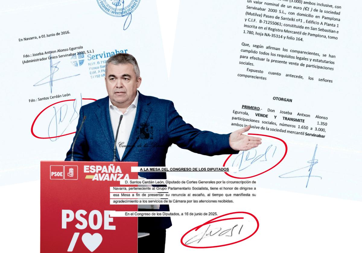 Este es el contrato privado firmado por Cerdán que asegura que es dueño del 45% de una empresa de la trama