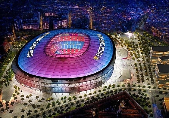 Maqueta del nuevo Camp Nou.