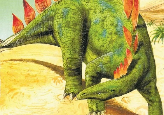 El estegosaurio que protagonizaba una de las portadas.