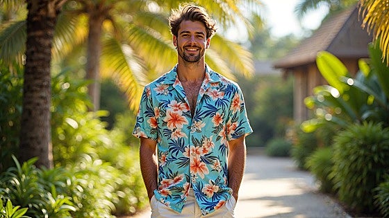 Pon un toque de color en tus looks con estas camisas hawaianas para hombre