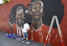 Mural de los hermanos Williams en Barakaldo.
