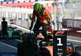 Lando Norris, tras lograr la pole en Austria.