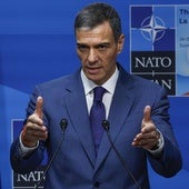 Pedro Sánchez comparece tras la cumbre de la OTAN celebrada esta semana en La Haya.