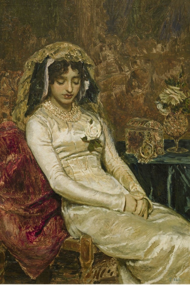 'Antes de la boda'. Antonio Muñoz Degrain'. (1882)