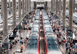 Imagen de la estación de Atocha este lunes.