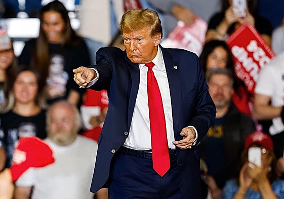 Donald Trump en un mitin