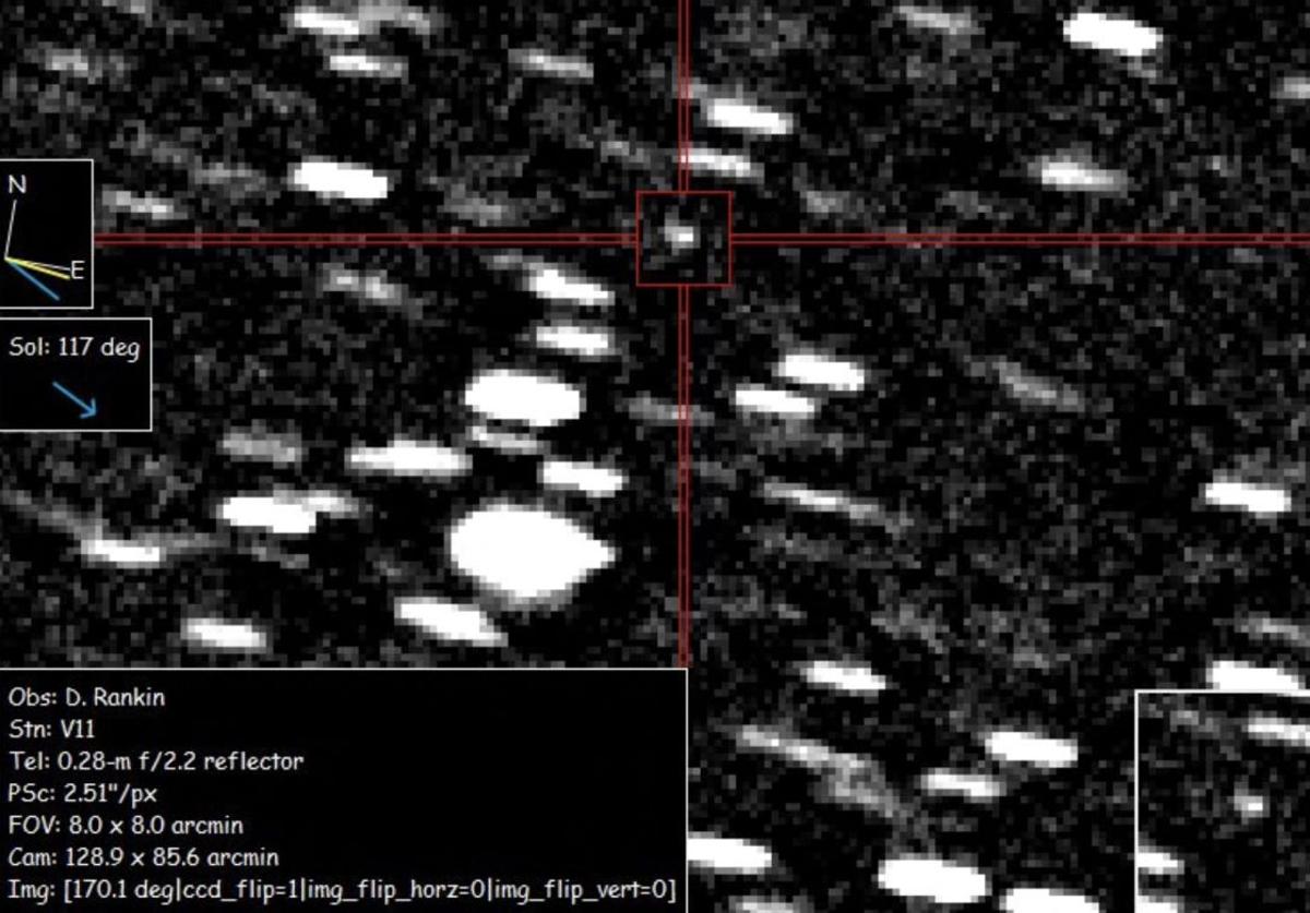 objeto interestelar A11pI3Z captado el 2 de junio de 2025 por David Rankin, ingeniero del Catalina Sky Survey de la Universidad de Arizona..