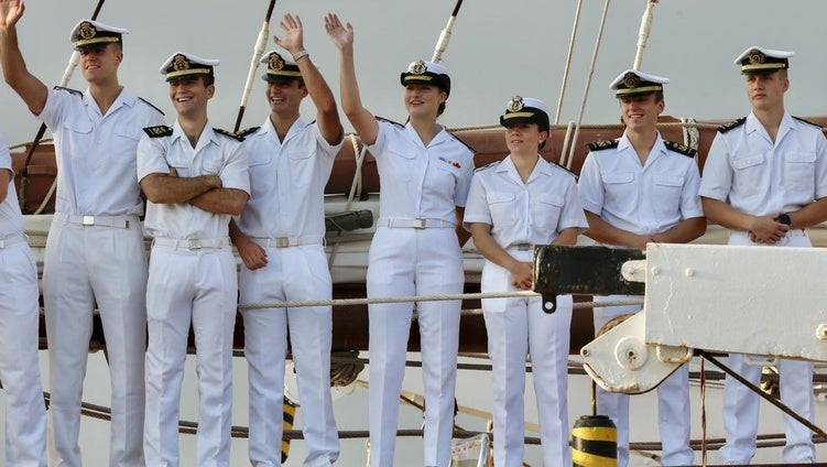 La princesa Leonor ya está en Gijón con el Juan Sebastián de Elcano