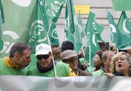 Manifestación de funcionarios.