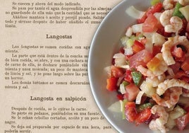 Plato de salpicón de marisco y receta de langosta en salpicón