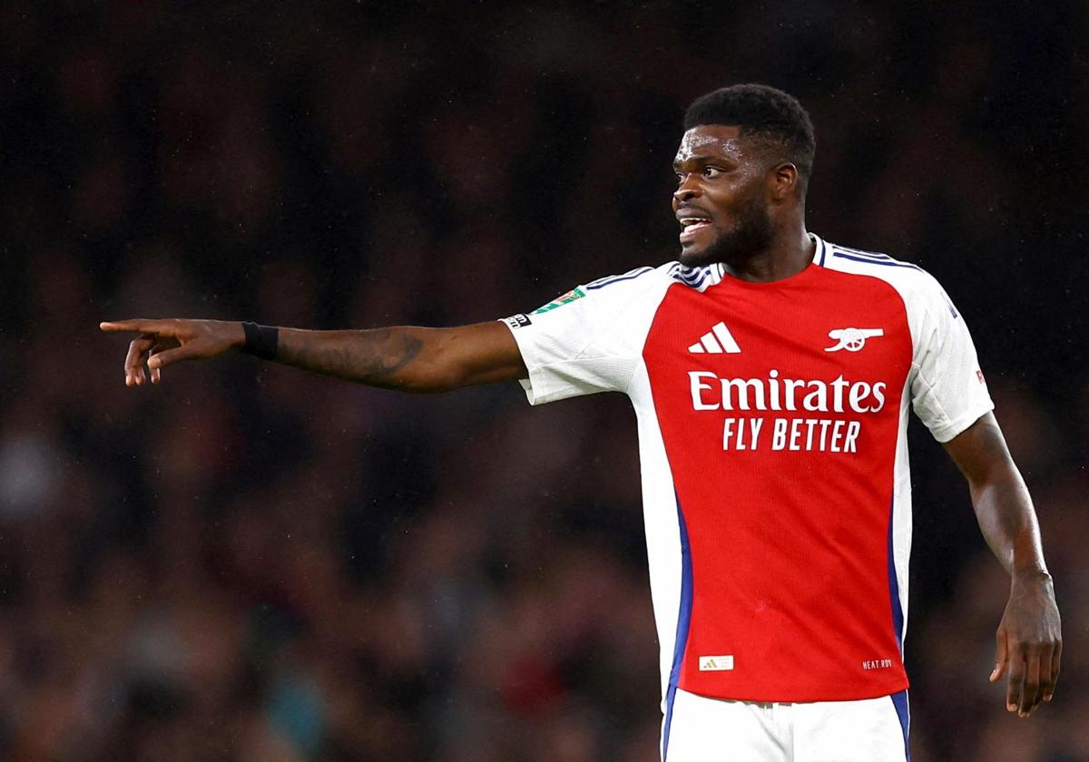 Thomas Partey during a match with Arsenal