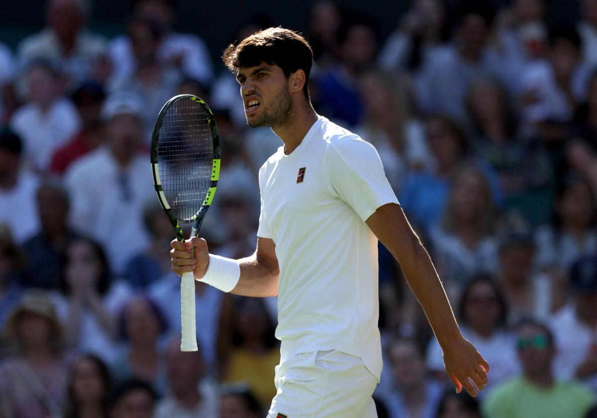 Alcaraz celebrates his victory over Norrie.