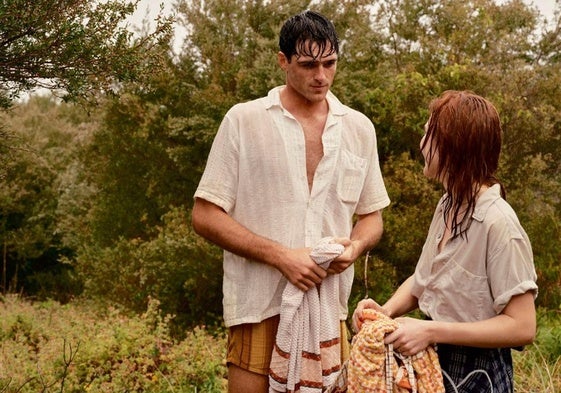 Jacob Elordi y Odessa Young en 'El camino estrecho'