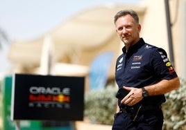 Christian Horner en el circuito de Barhein.