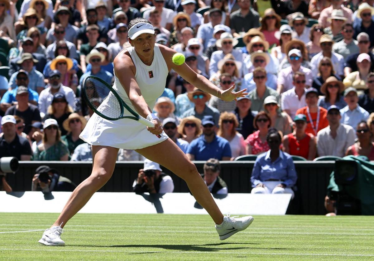 Amanda Anisimova during her semi-final match.