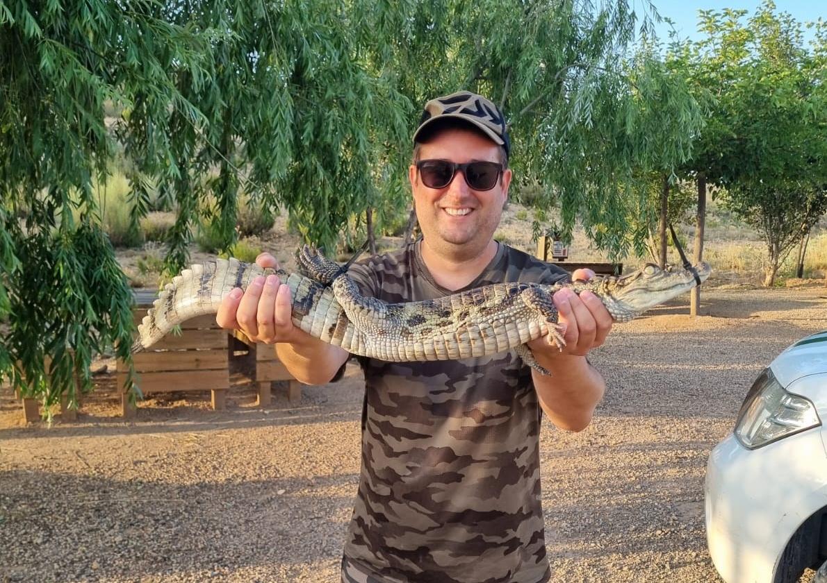 El caiman capturado