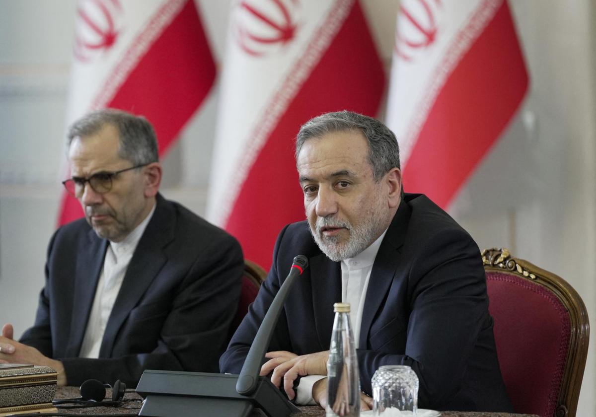 El ministro de Asuntos Exteriores iraní, Abás Araqchi, en una comparecencia en Teherán.