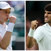Jannik Sinner y Carlos Alcaraz.