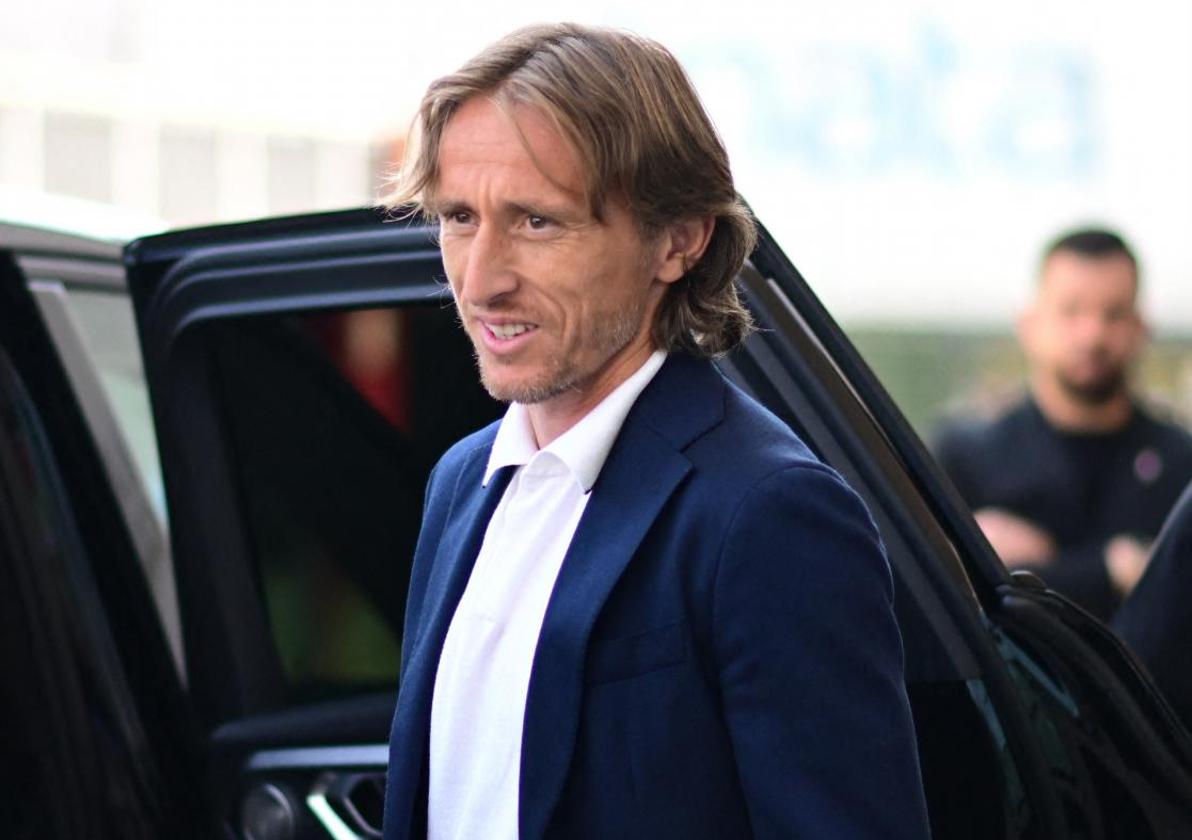 Luka Modrić upon his arrival in Milan.
