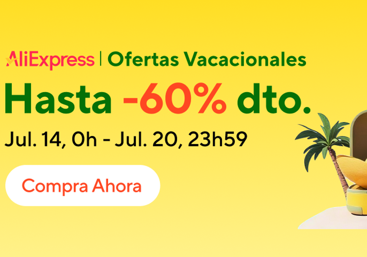 Ofertas Vacacionales: hasta un 60% de descuento con la nueva promo de este verano en AliExpress