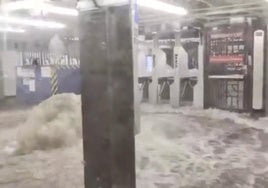 lLas fuertes tormentas han anegado el metro de Nueva York