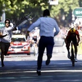 Placan a un espontáneo que se coló en el sprint final de la etapa del Tour en Toulouse